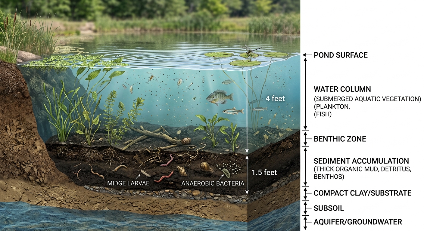 Pond cross section